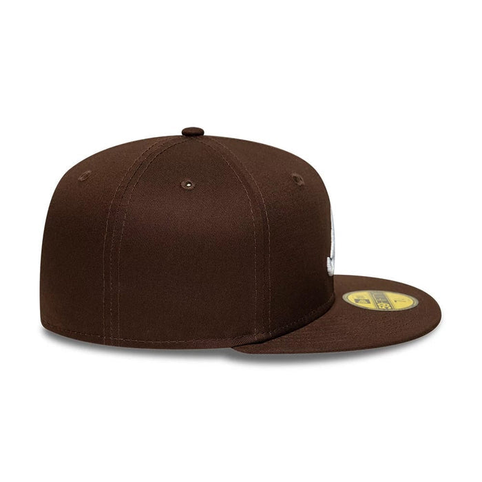 Pictured is this MLB Atlanta Braves 59FIFTY Fitted cap in dark brown. 7