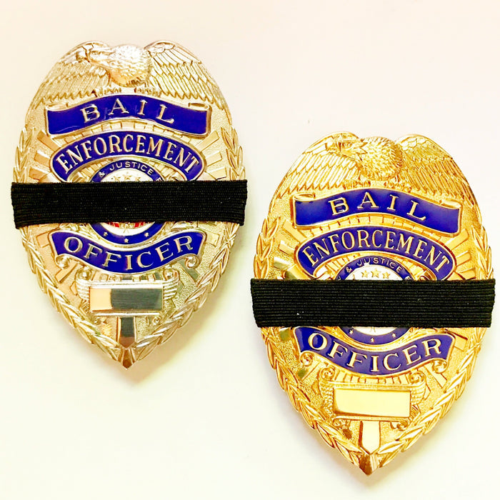 Bail Enforcement Officer Badges with Badgeart Mourning Band