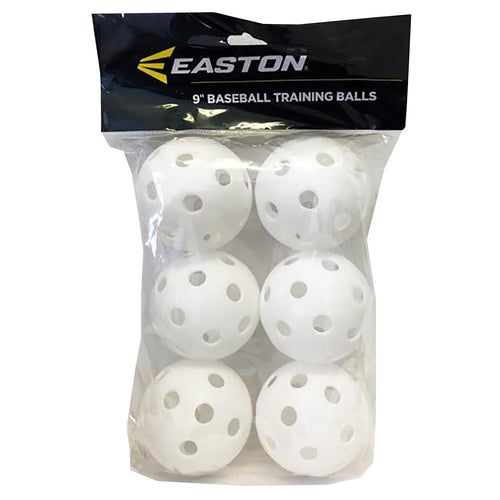 BALLE BASEBALLE PLASTIC EASTON 9IN TRAINING BALL WHT 6PACK