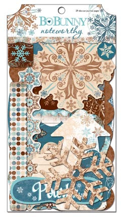 BoBunny Noteworthy Snowfall 29pcs Die-cut Embellishments - SCRAPBOOKFARE