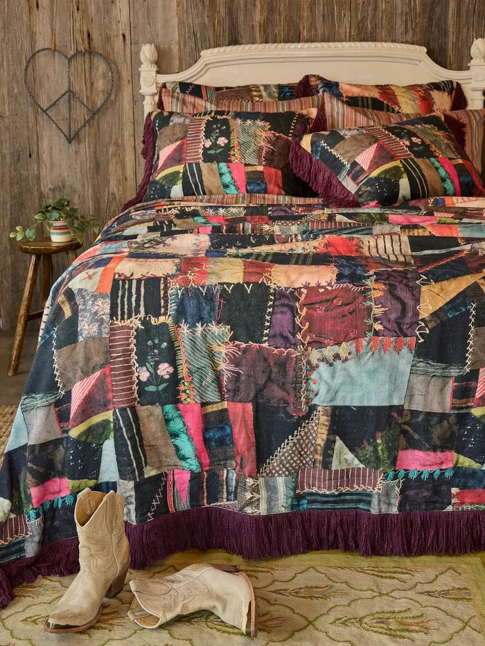 Boho Fringe Shams, Set of 2 - Artisan Stitches Multi-view 3