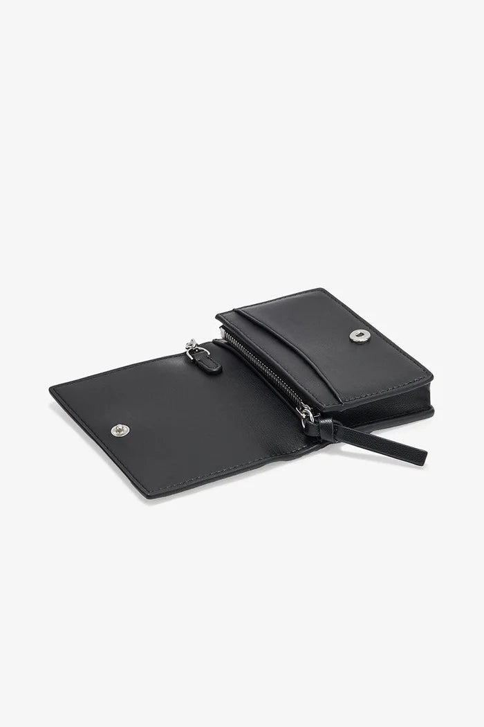Card Holder in Blue With Flap and Dog Accessories Ganni
