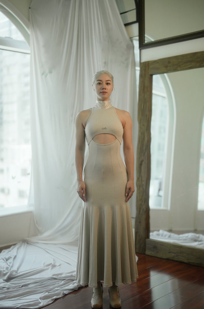 Celestial Musician Dress | Sand Color