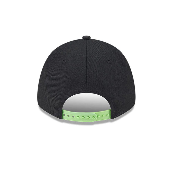 Pictured is this NBA Neon Chicago Bulls 9FORTY Adjustable cap in black. 7