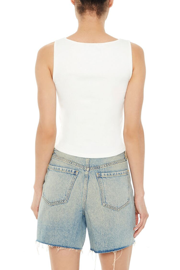 Cutout Tie-Front Tank Top