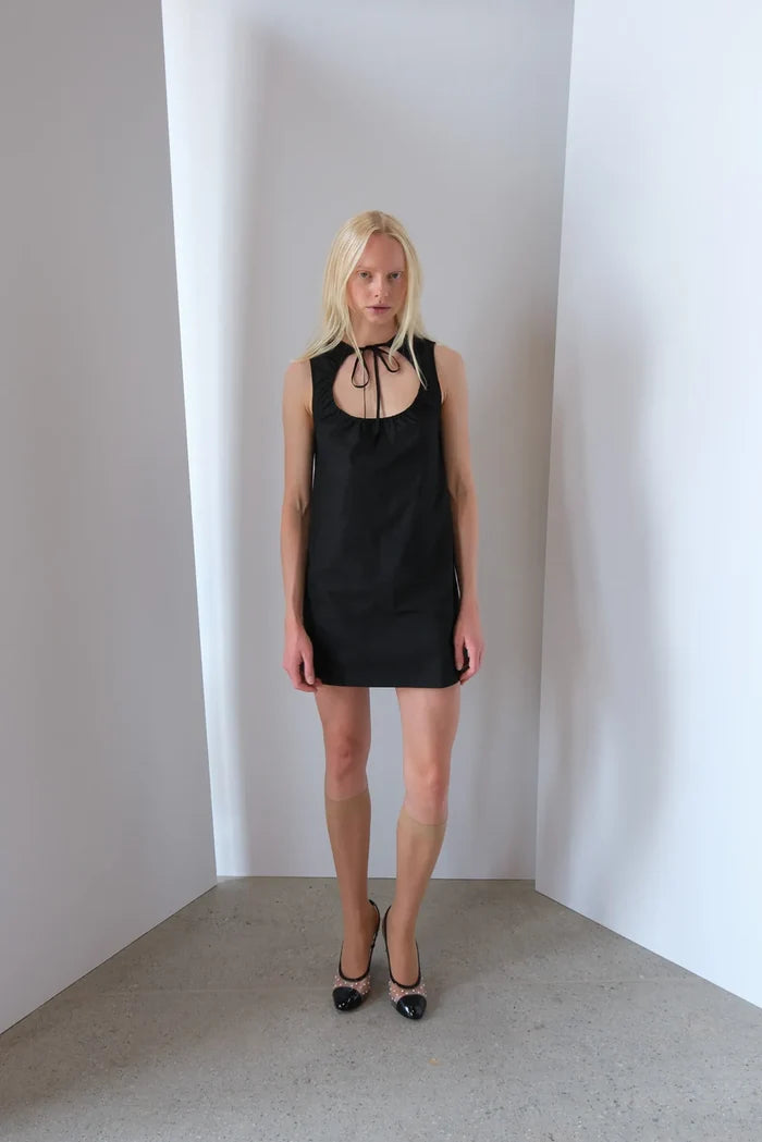 Eloise Tie Neck Dress Dresses Geel