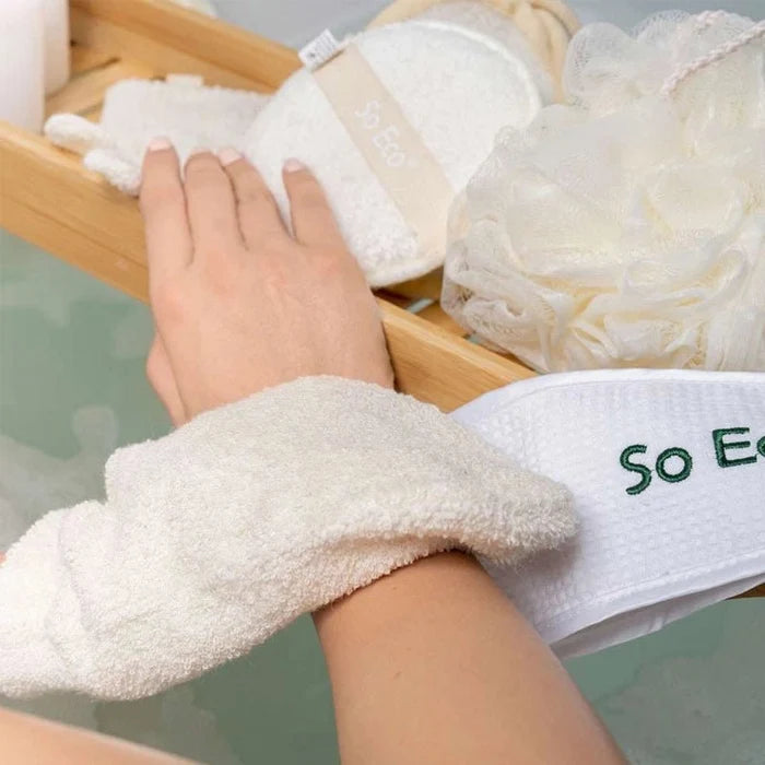 Exfoliating Bath & Shower Mitt - Reusable, Dual-Sided