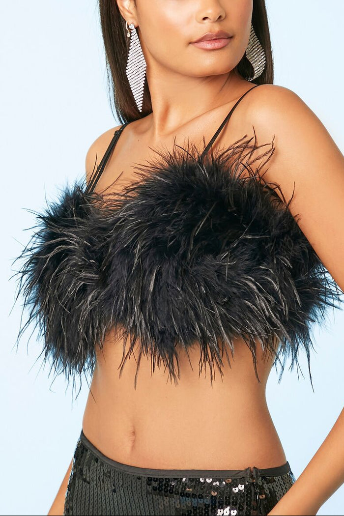 Feather Cropped Cami