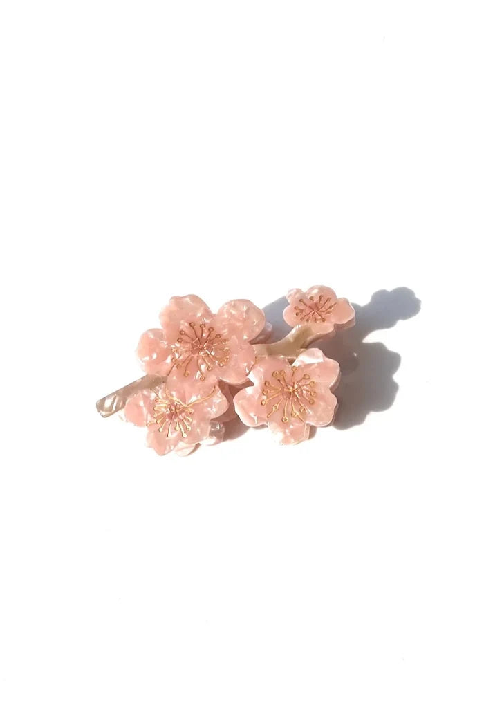 Hand-painted Cherry Blossom Flower Claw Hair Clip Accessories Solar Eclipse