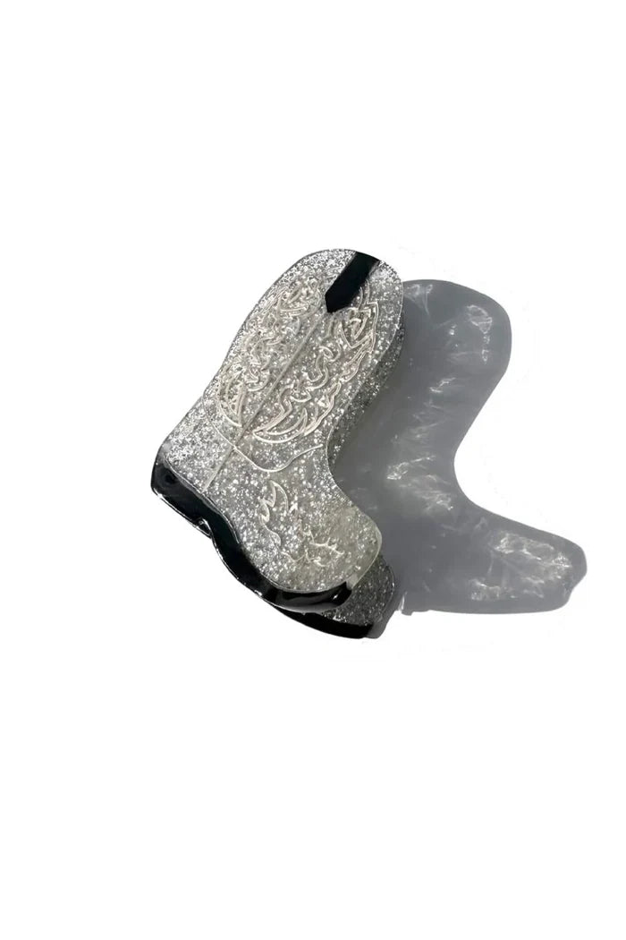 Hand-painted Cowboy Boot Claw Hair Clip Accessories Solar Eclipse