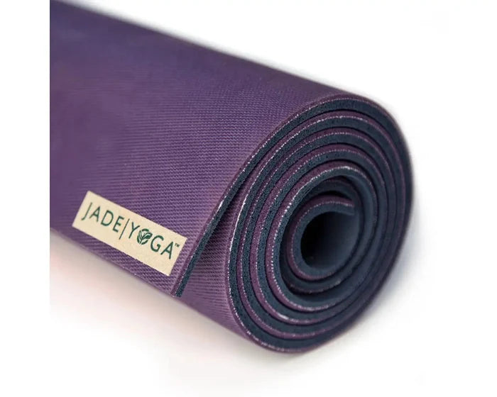 JADE GYM FITNESS YOGA MAT NATURAL RUBBER TRAVEL PURPLE 1/8*68 4MM