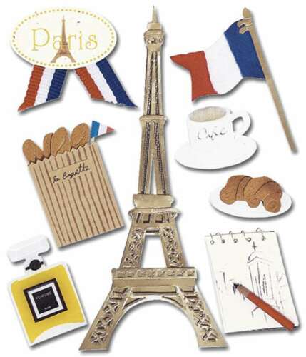 Jolee's Boutique Paris Dimensional Scrapbook Stickers - SCRAPBOOKFARE