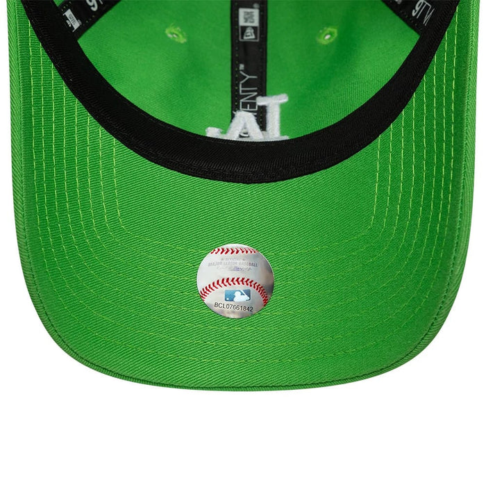 Pictured is this Womens MLB League Essential LA Dodgers 9TWENTY cap in open green. 5