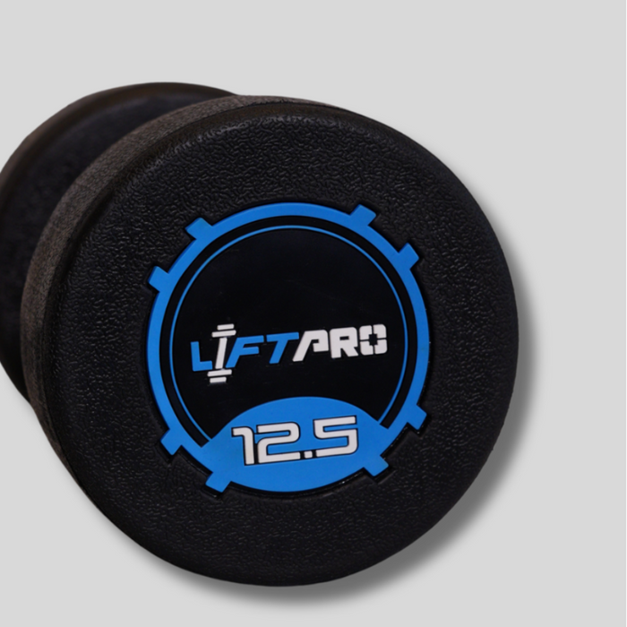 LIFTPRO IRON RUBBER DUMBBELLS PAIR 12.5 KG