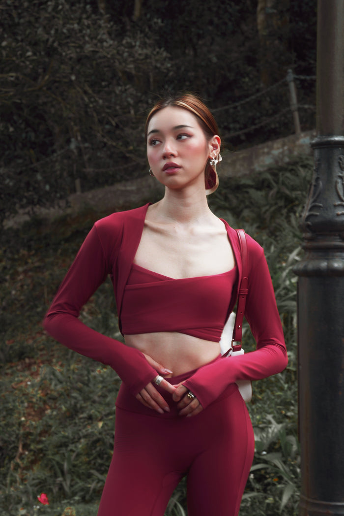 Long Sleeve Bolero | Burgundy