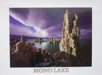 Mono Lake Cloudy Sky Poster