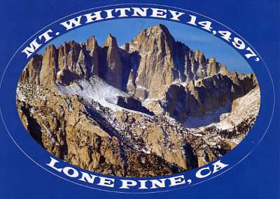 Mt. Whitney Sticker Postcard