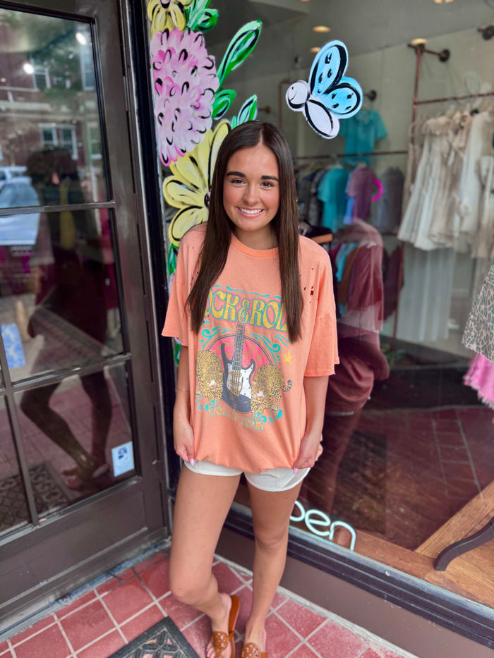 ORANGE GRAHPIC TEE