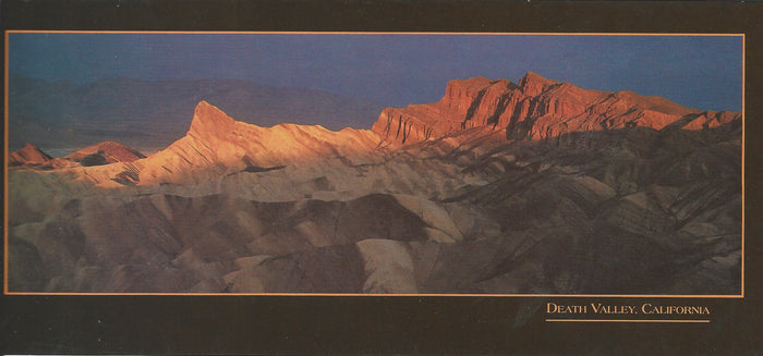 Panoramic Death Valley Sunset Postcard