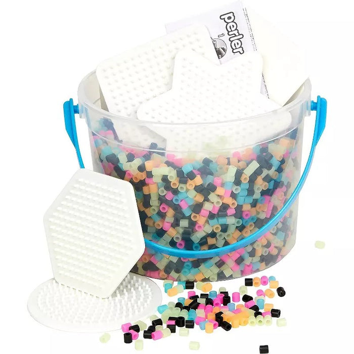 Perler: Glow in the Dark: Fused Bead Bucket Kit