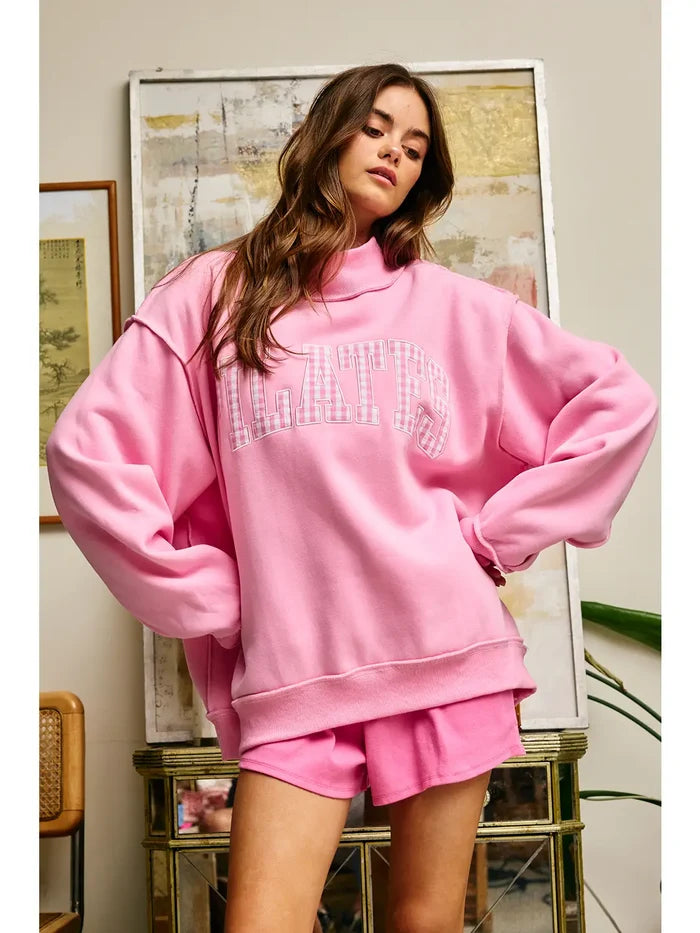 PILATES MOCKNECK PULLOVER