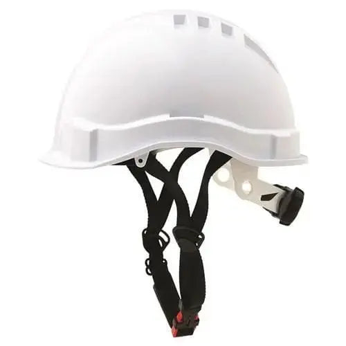 Pro Choice Airborne Linesman Hard Hat Unvented Micro Peak, 6 Point Ratchet Harness - HH6MP Metro Workwear.