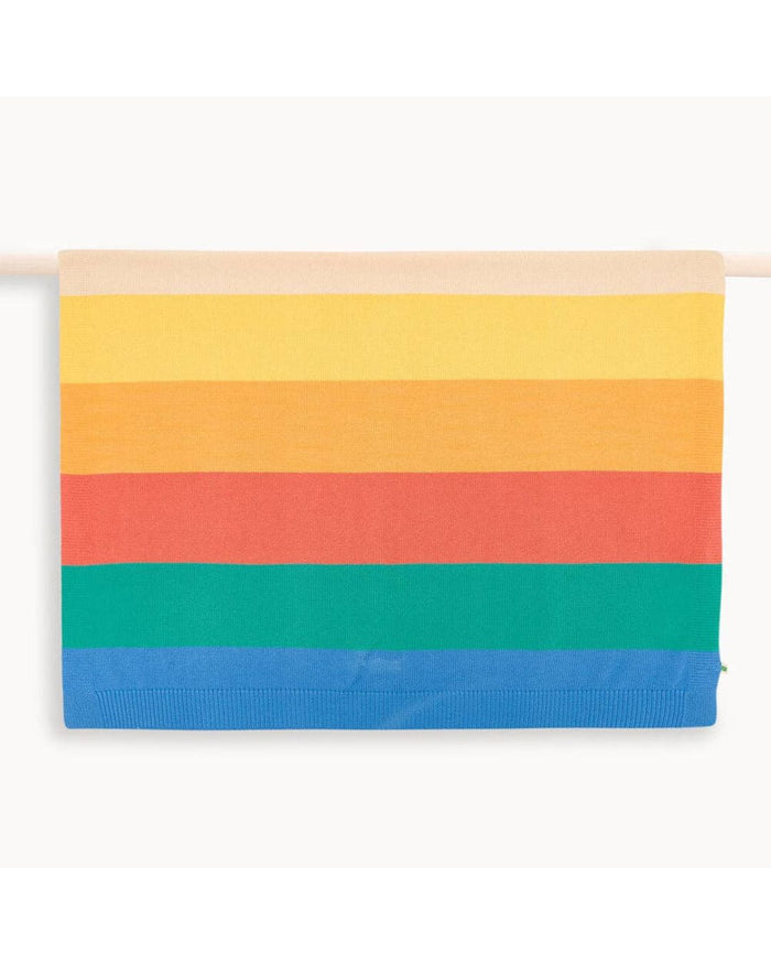 Rainbow Stripe Baby Blanket - Organic Cotton - The Bonnie Mob