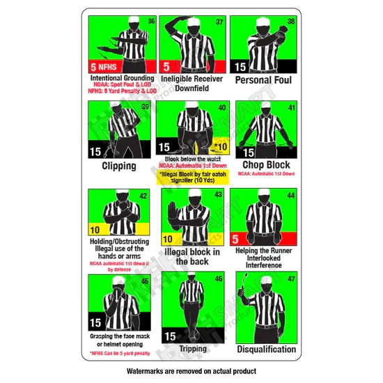 Ref Smart Color Plastic Football Signal Card