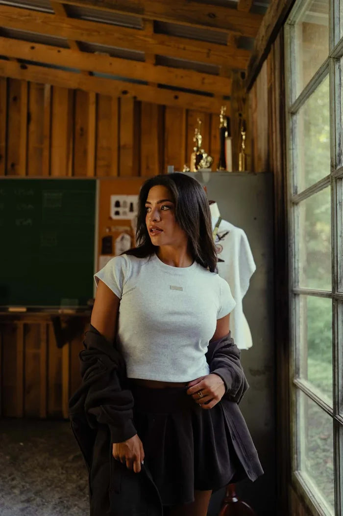 RIBBED CAMPUS TEE