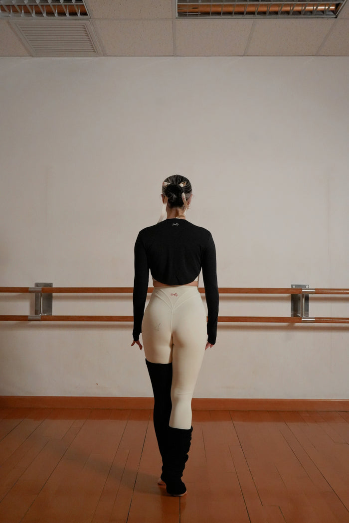Rococo C-cut Long Tights | Beige