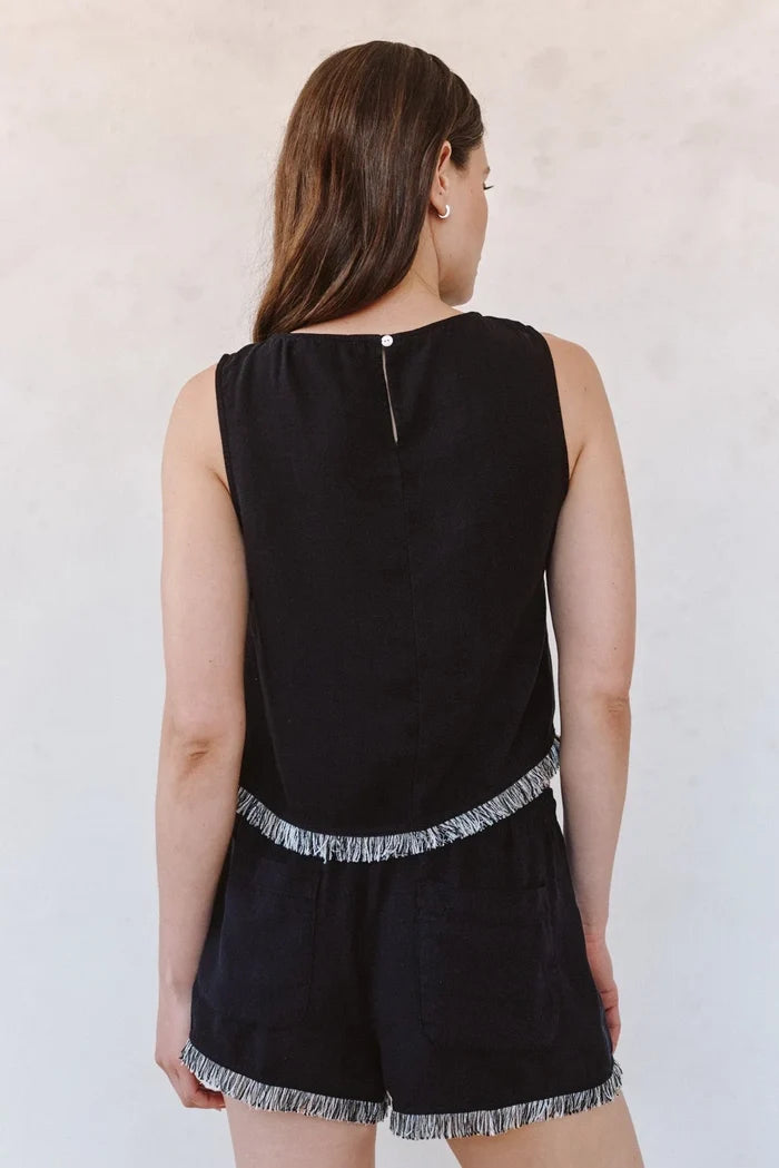 Sleeveless Fray Trim Tank T-Shirts & Tanks Bella Dahl