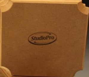 Single StudioPro Space Saver square insert bat, tan MDF with notched corners