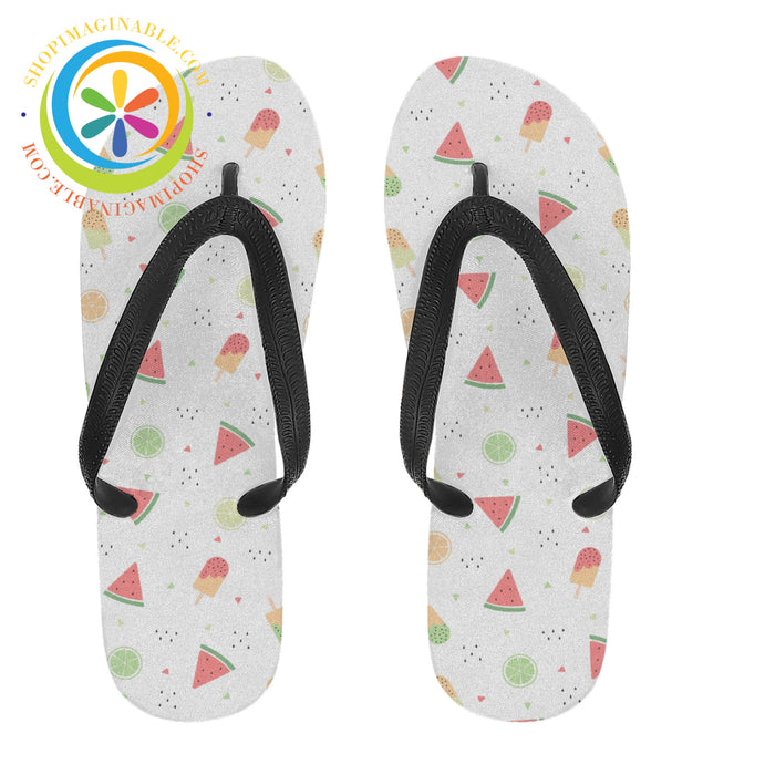 Summer Watermelon Men's & Ladies Flip-Flops-ShopImaginable.com