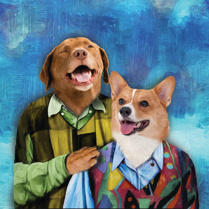 The Brothers Custom Pet Ornament 2-Sided - Noble Pawtrait