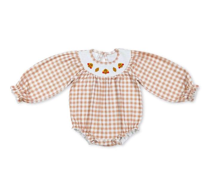 TURKEY SMOCKED ROMPER