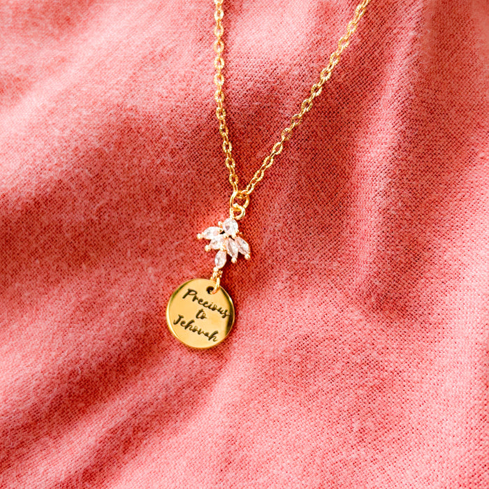 You are Precious To Jehovah Gold Necklace