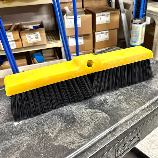 18" COARSE PUSH BROOM HEAD W/ PLASTIC BLOCK