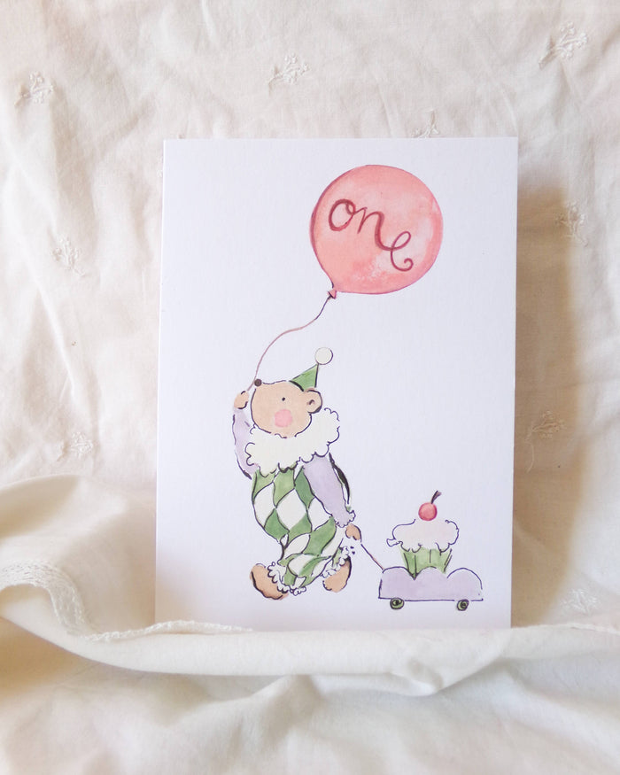 1st Birthday Bear Card – Happy 1st Birthday Greeting Card - La La Lu