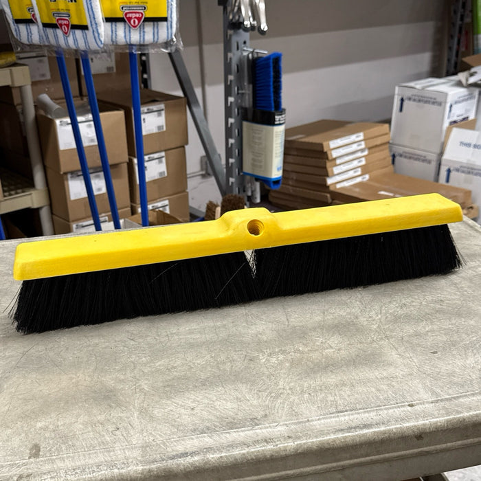 24" MEDIUM PUSH BROOM HEAD W/ PLASTIC BLOCK