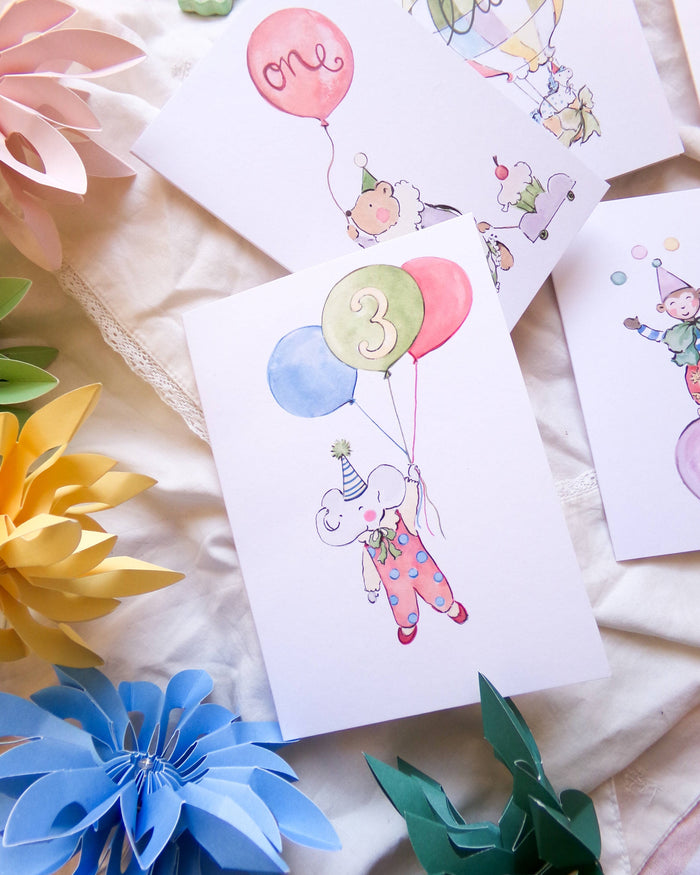 3rd Birthday Elephant Card – Happy 3rd Birthday Greeting Card - La La Lu