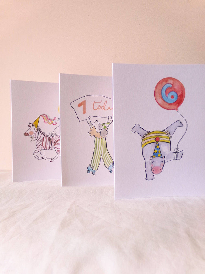 7th Birthday Rollerblading Dog Card – Happy 7th Birthday Greeting Card - La La Lu