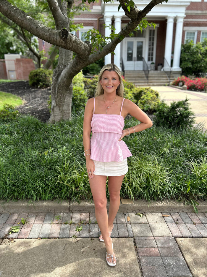 ELLA PINK STRIPE TOP