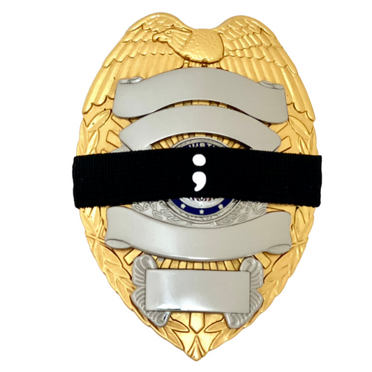 Badgeart Project Semicolon Suicide Prevention / Mental Health Awareness Mourning Band