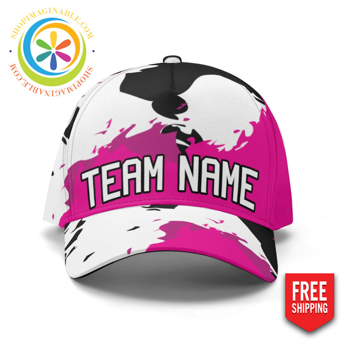 Abstract Pink & Black Baseball Hat