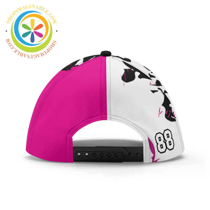 Abstract Pink & Black Baseball Hat