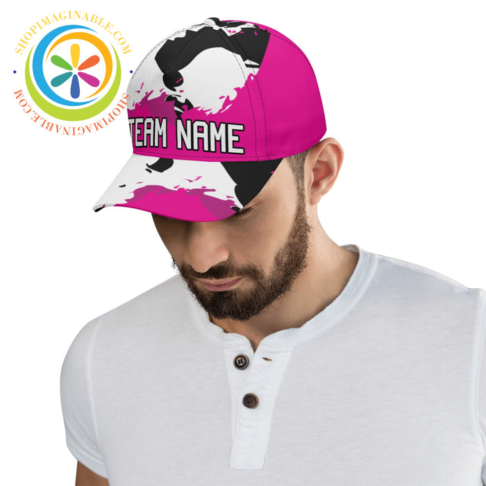 Abstract Pink & Black Baseball Hat