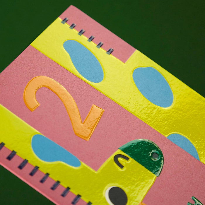 Age 2 Birthday Card – Giraffe by Raspberry Blossom