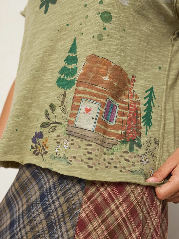 Aiden Cotton Icon Tee - Dark Olive Bear-view 4