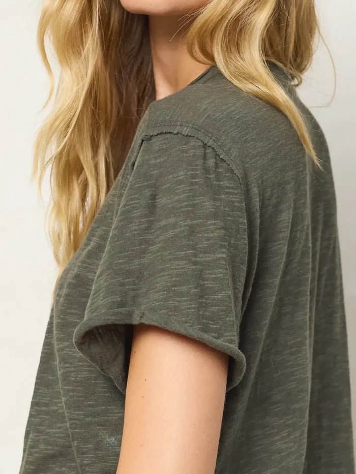 Aiden Cotton Tee - Charcoal-view 3