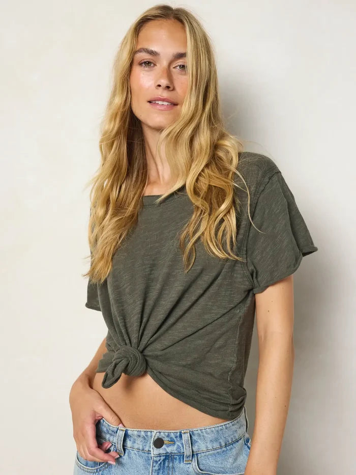 Aiden Cotton Tee - Charcoal-view 4